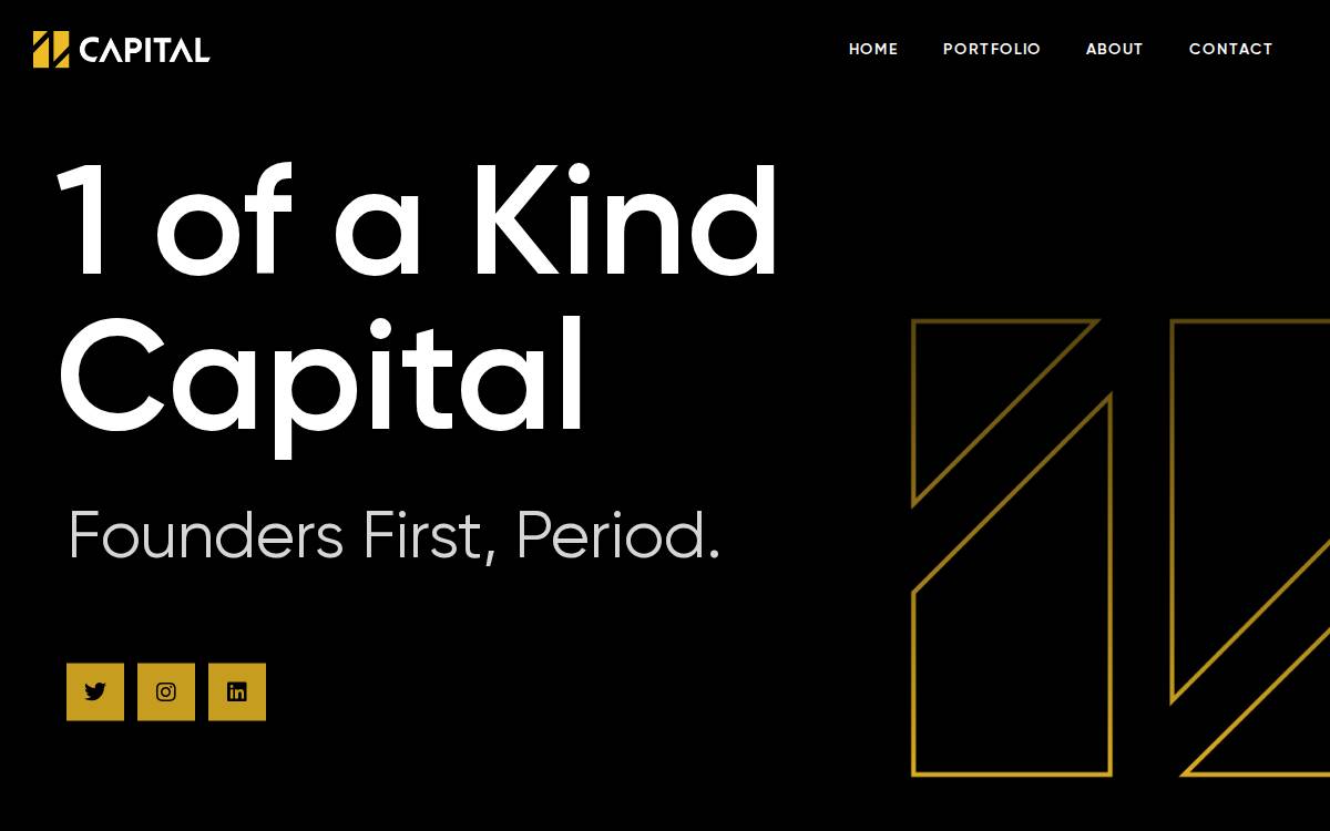 1/1 Capital website preview