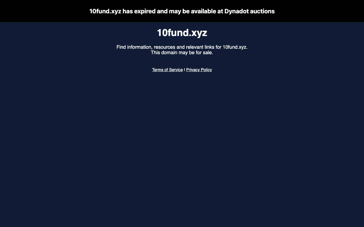 10Fund website preview