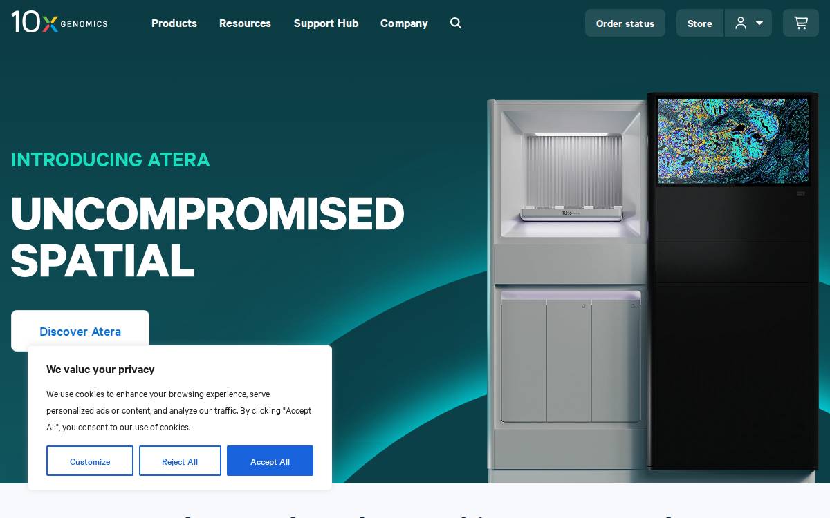 10x Genomics website preview