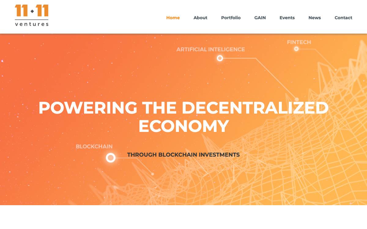 11-11 Ventures website preview
