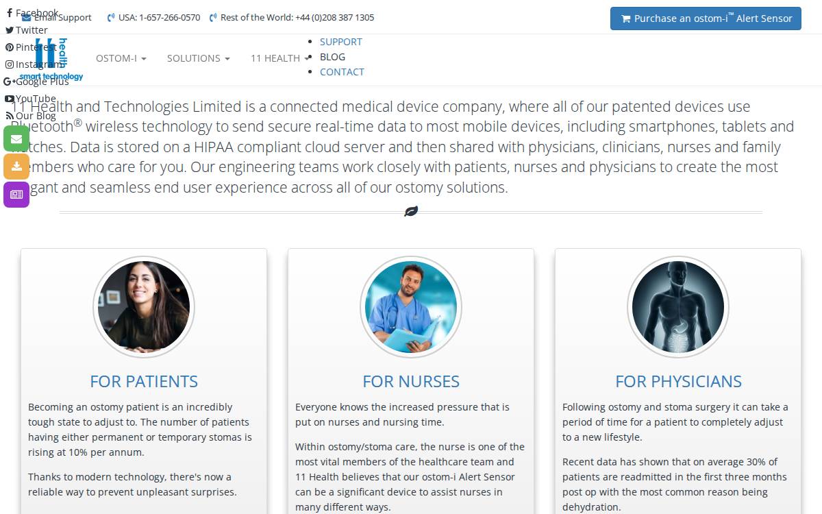 11 Health website preview