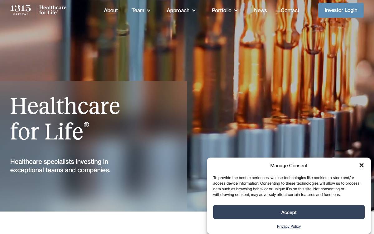 1315 Capital website preview