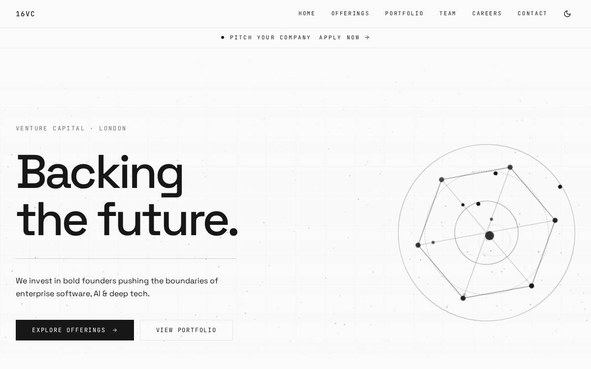 16VC Limited website preview