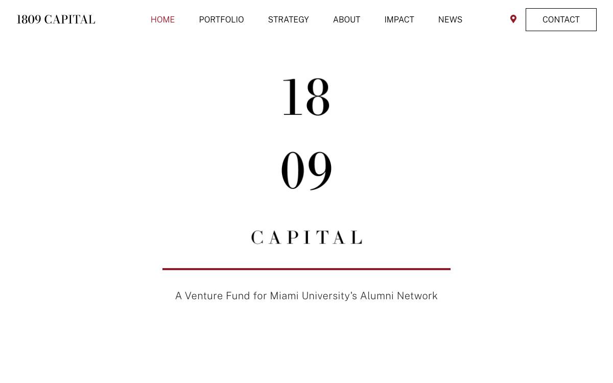1809 Capital website preview