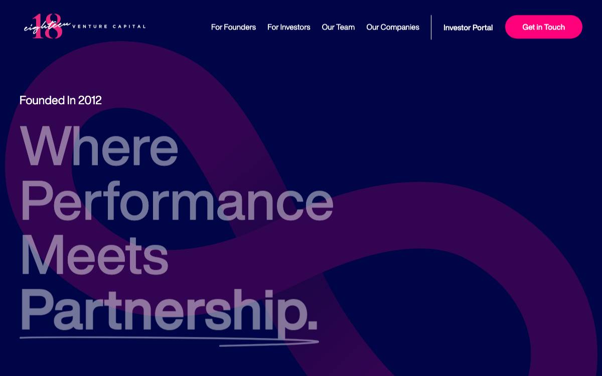 1818 Venture Capital website preview