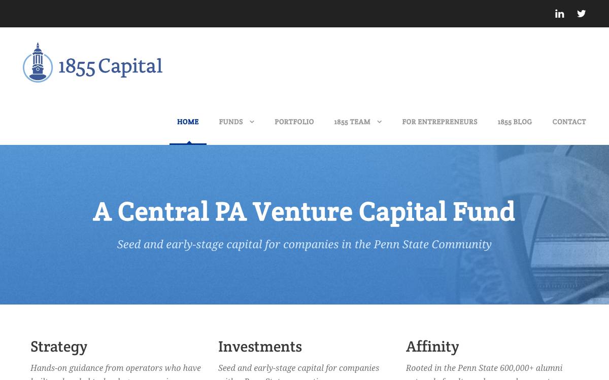 1855 Capital Partners website preview