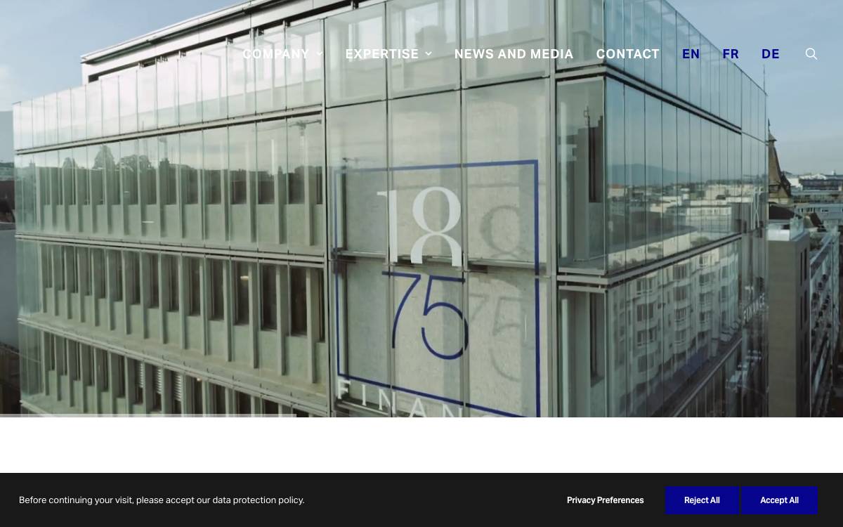 1875 Finance website preview
