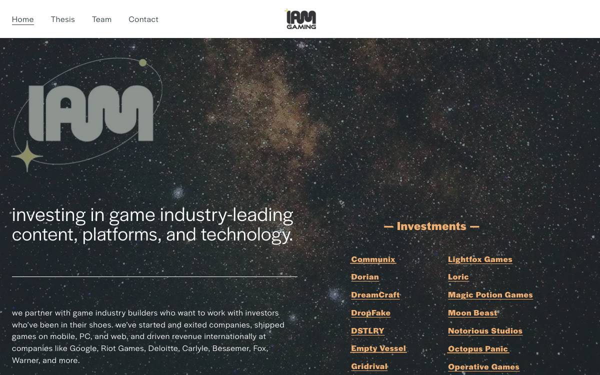 1AM Gaming website preview