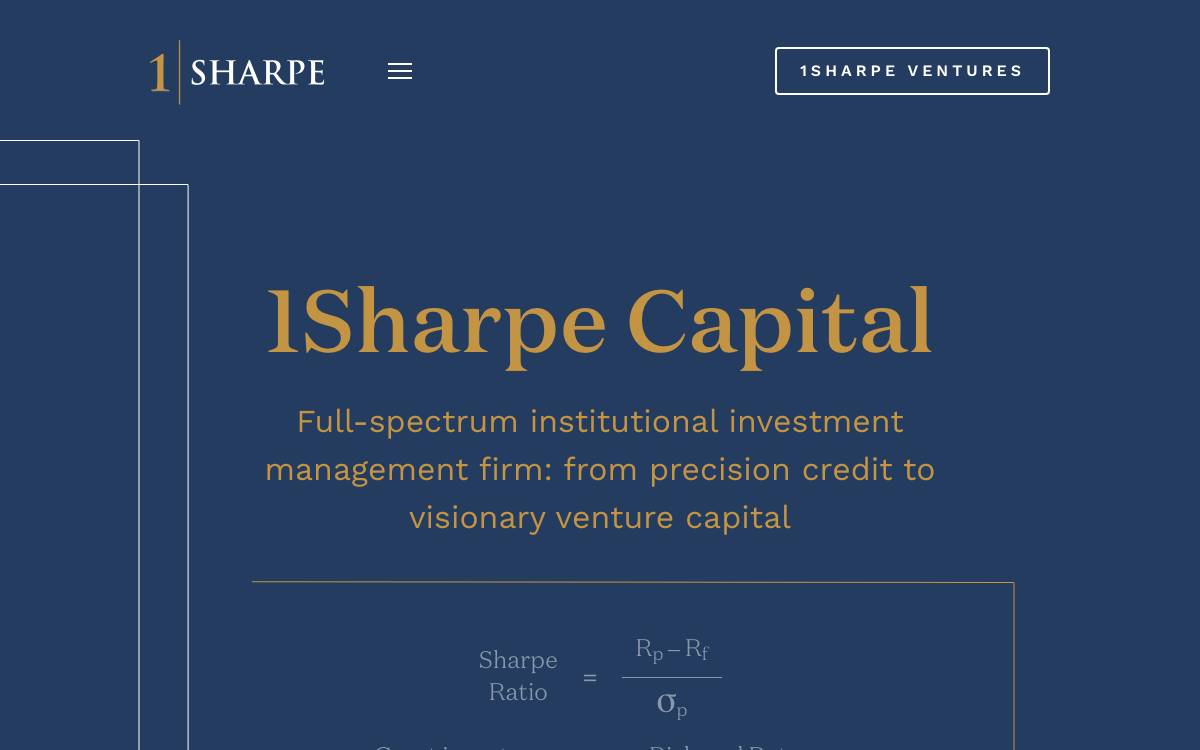 1Sharpe Capital website preview