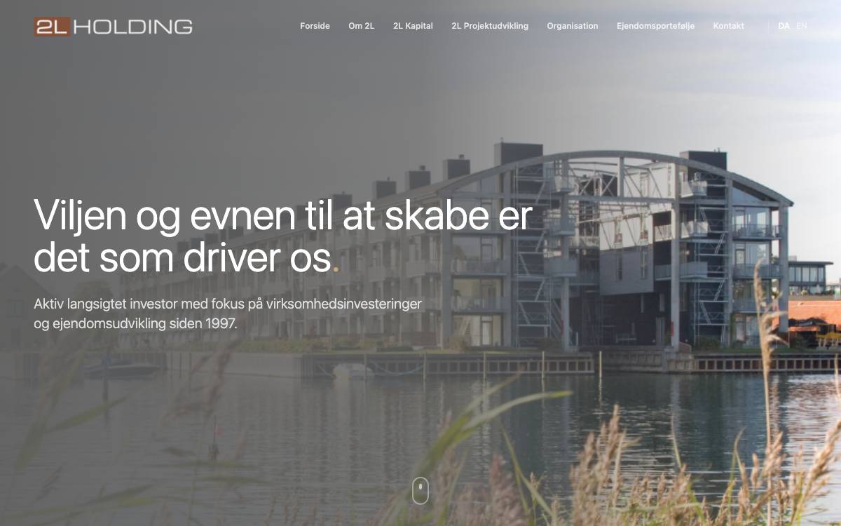 2L Holding A/S website preview