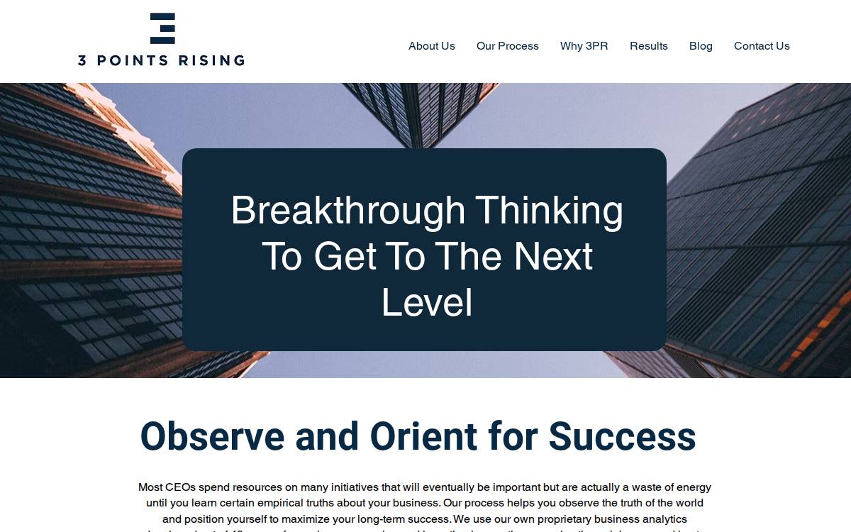 3 Points Rising Ventures website preview