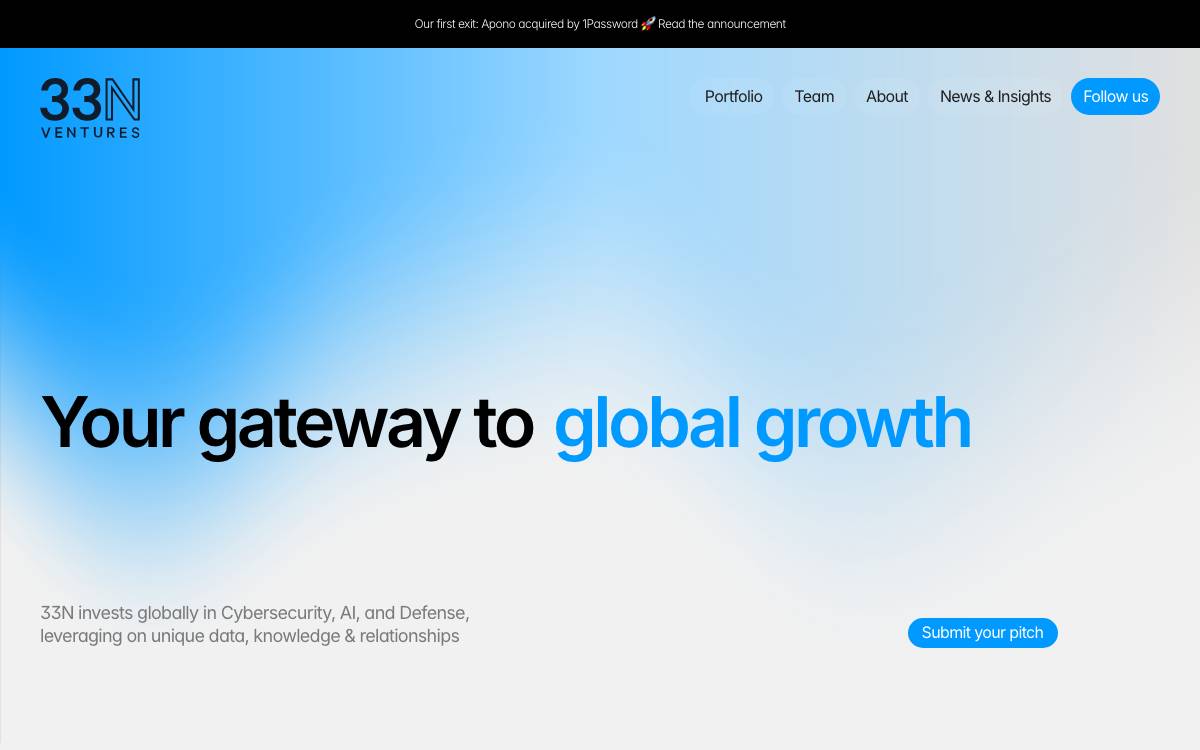 33N website preview