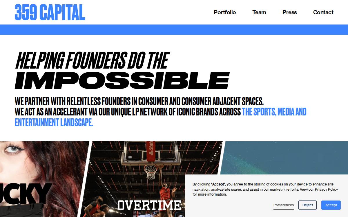 359 Capital website preview