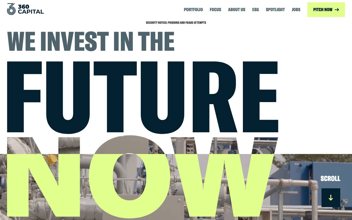 360 Capital website preview