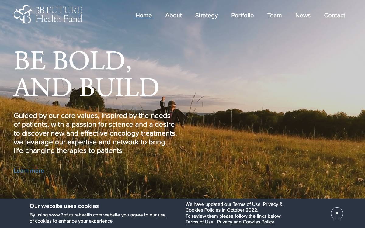 3B Future Health Fund website preview