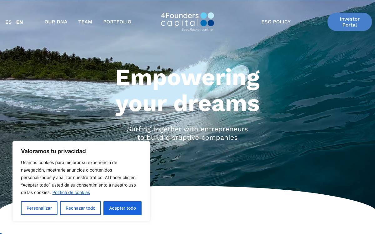 4Founders Capital website preview