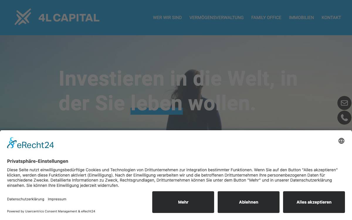 4L Capital AG website preview