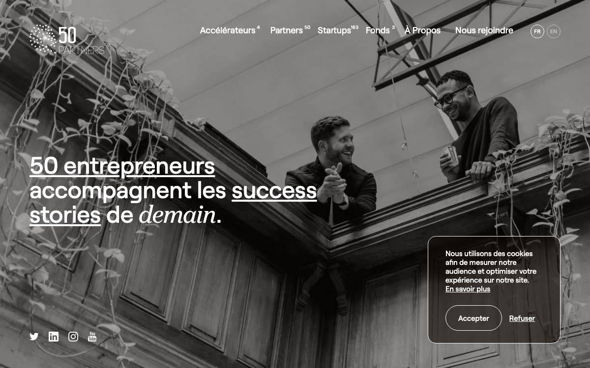 50 Partners website preview