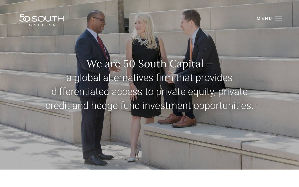 50 South Capital website preview