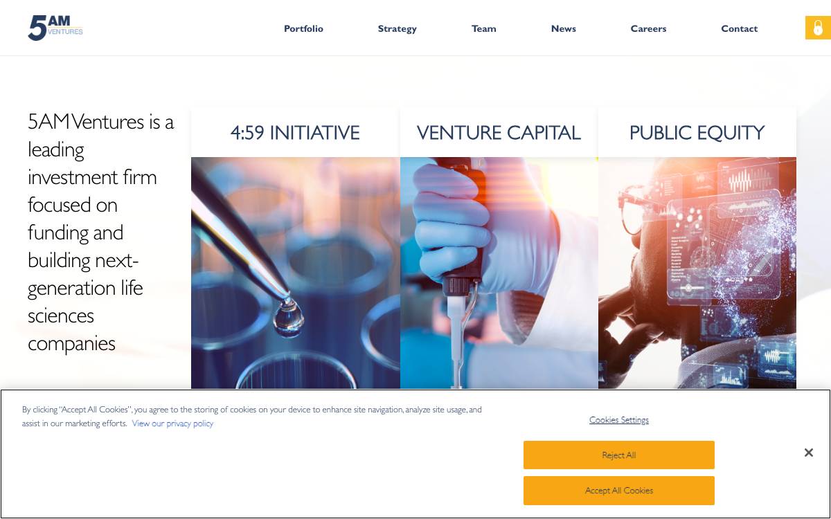 5AM Ventures website preview