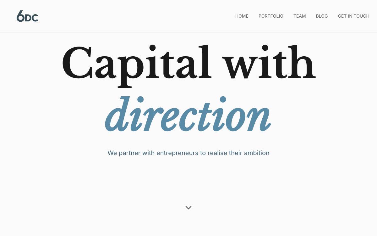 6 Degrees Capital website preview