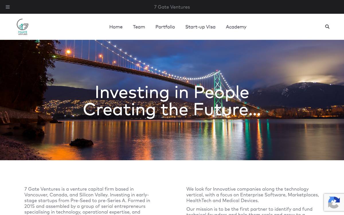 7 Gate Ventures website preview