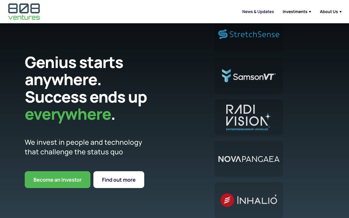 808 Ventures website preview