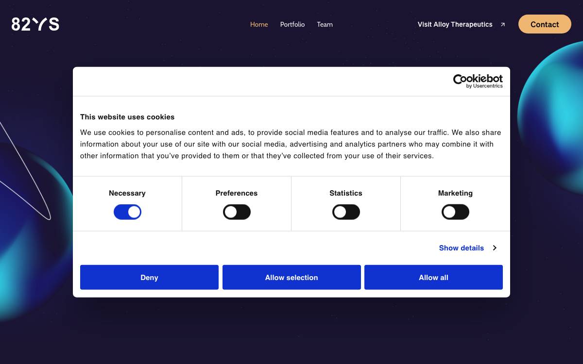 82VS website preview