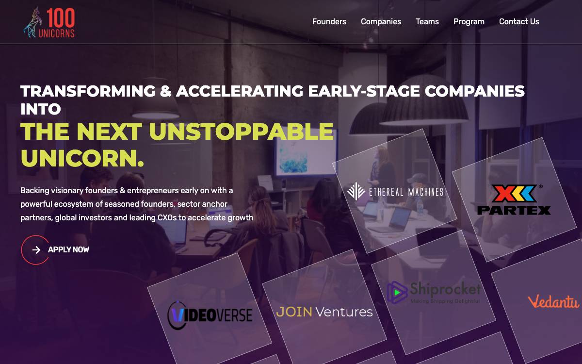 9Unicorns Accelerator Fund website preview