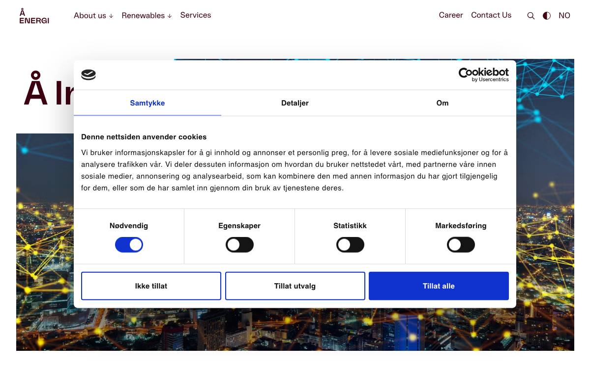 Å Energi Invest website preview