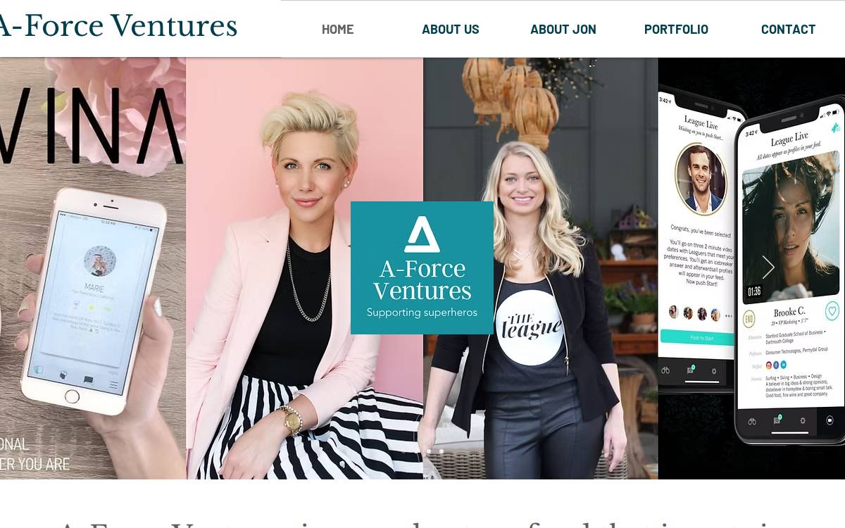 A-Force Ventures website preview