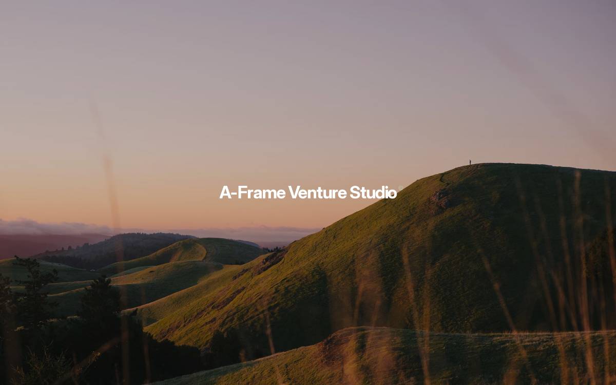 A-Frame Venture Studio website preview