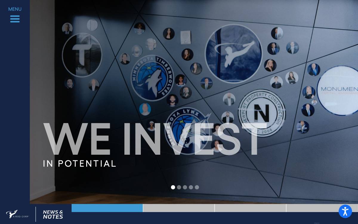 A-Rod Corp website preview