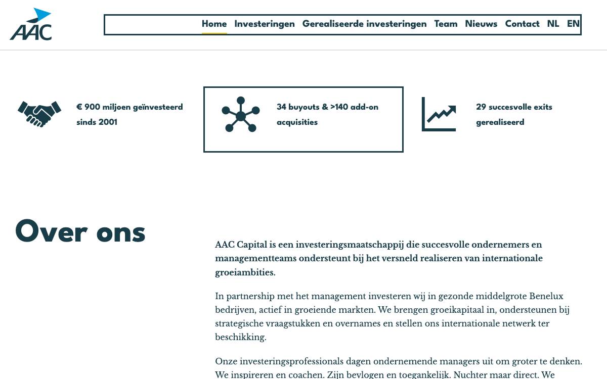 AAC Capital Partners website preview