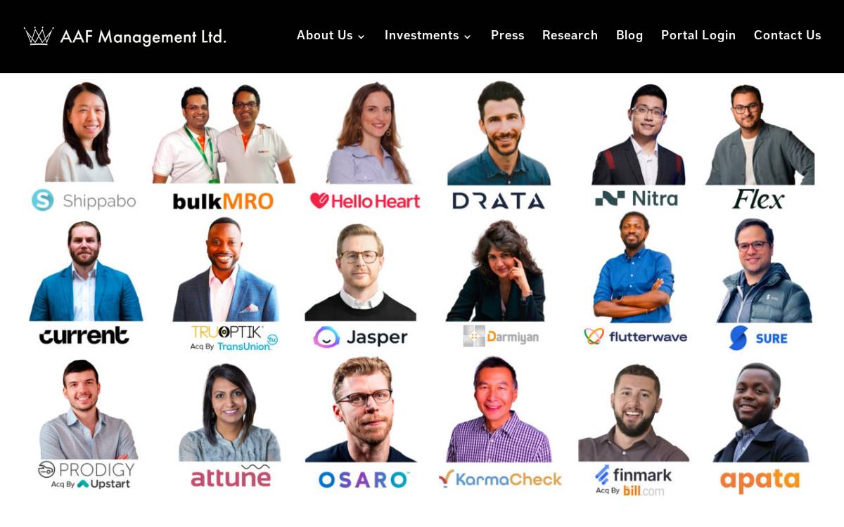 AAF Management Ltd. website preview