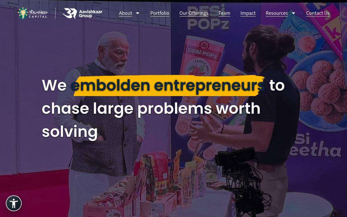 Aavishkaar Venture Management Services Private Limited website preview