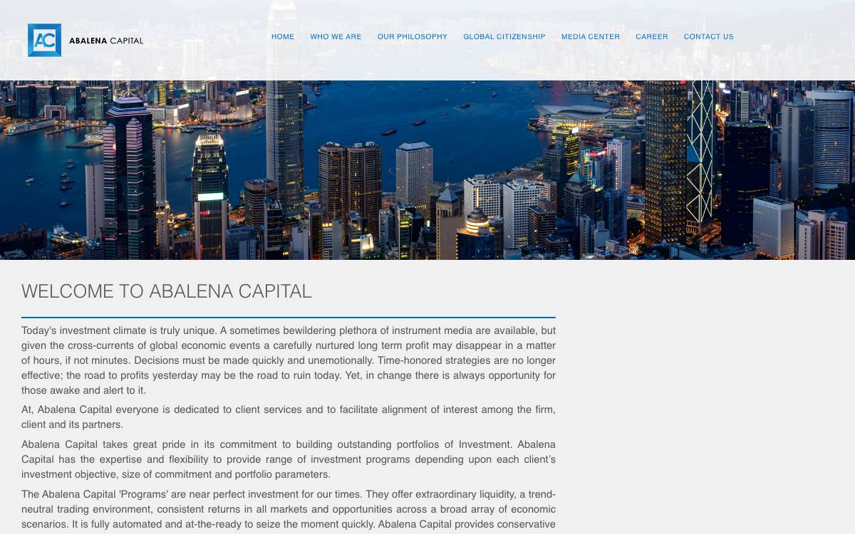Abalena Capital Limited website preview