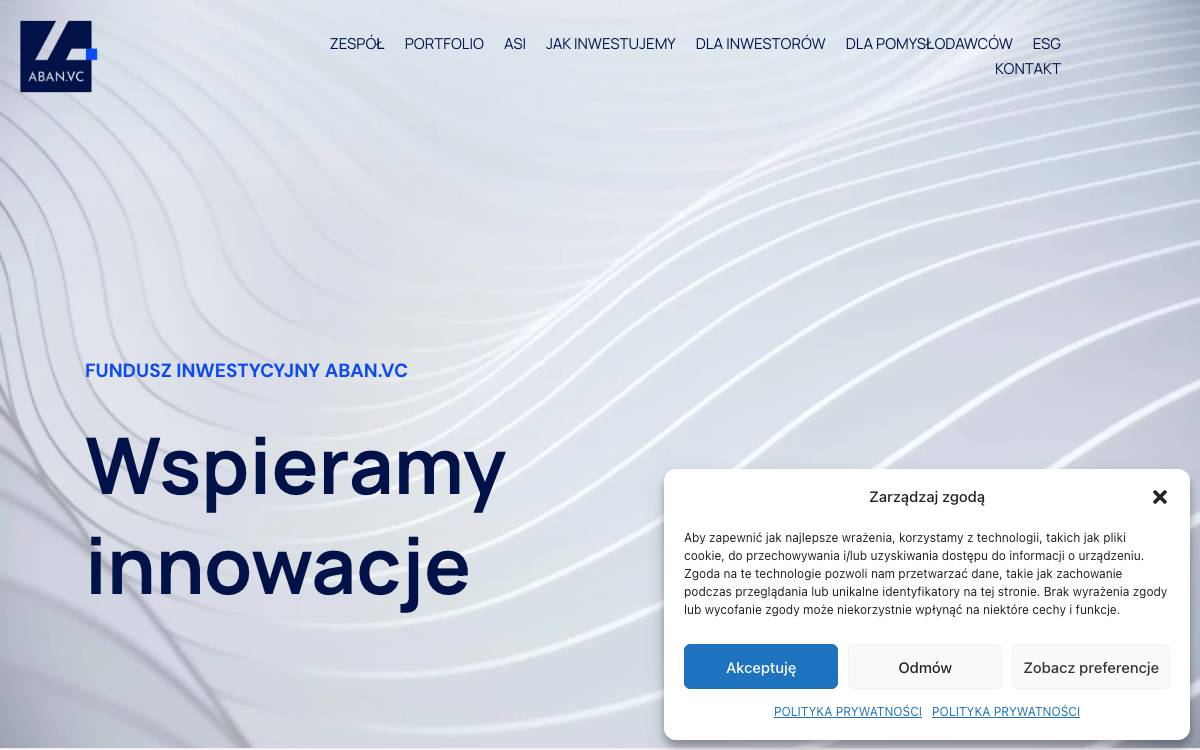 ABAN.VC website preview