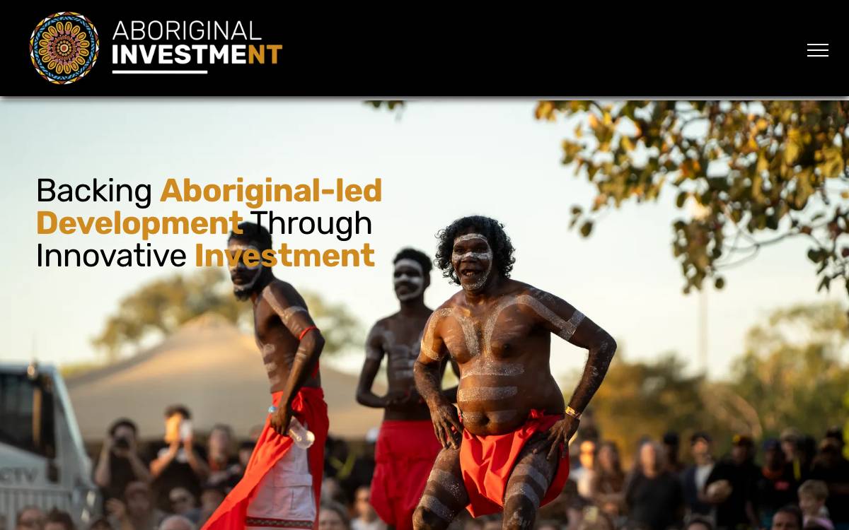 Aboriginal Investment NT website preview