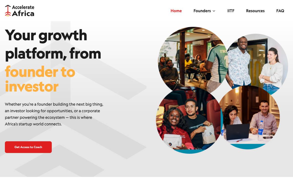 Accelerate Africa website preview