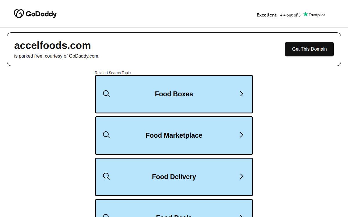 ACCELFOODS website preview