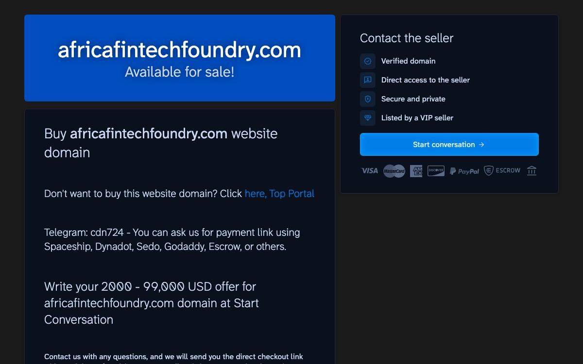 Access Bank Africa Fintech Foundry website preview