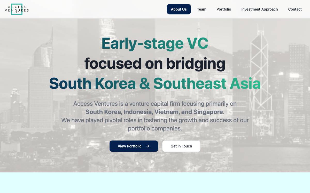 Access Ventures website preview