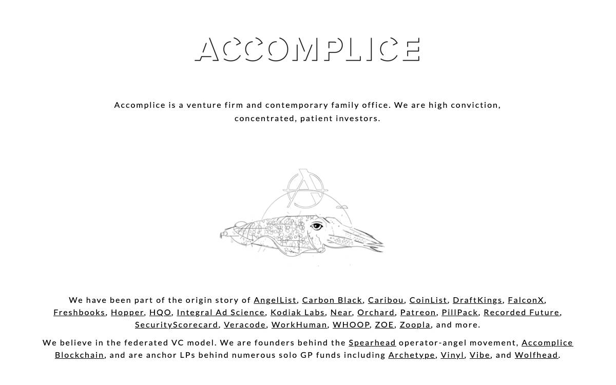 Accomplice website preview