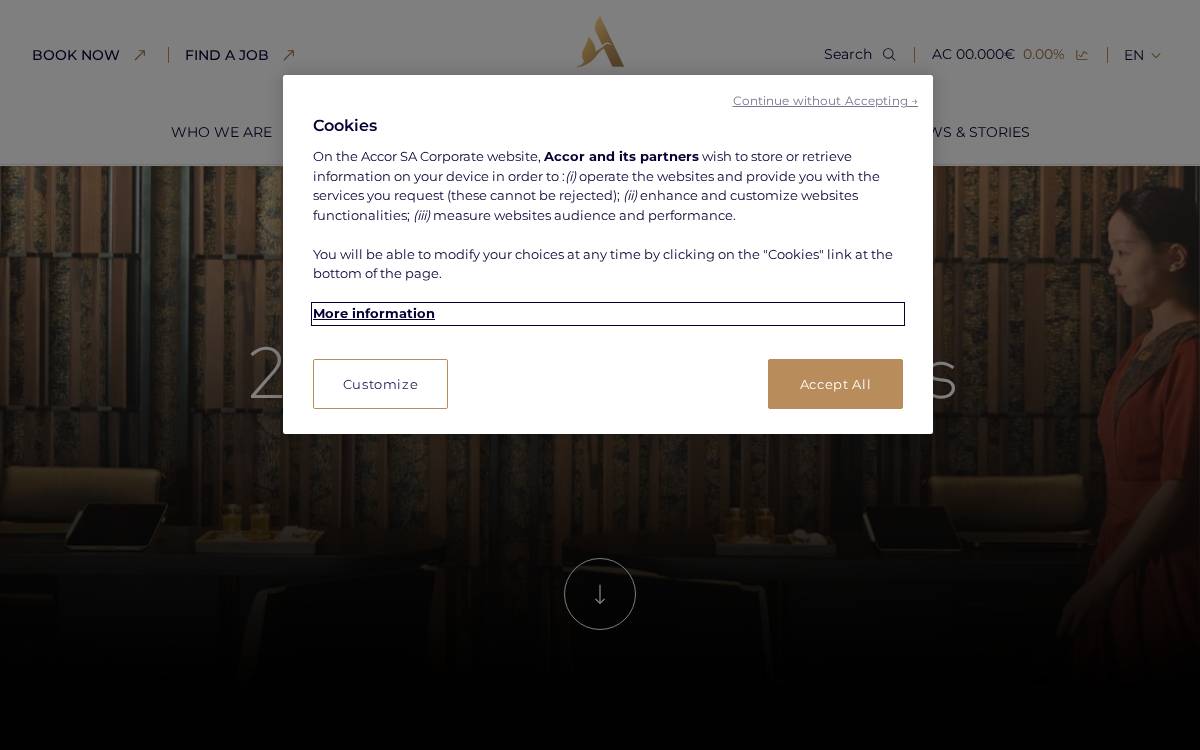 Accor website preview