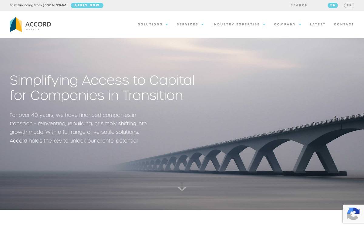 Accord Equipment Finance website preview