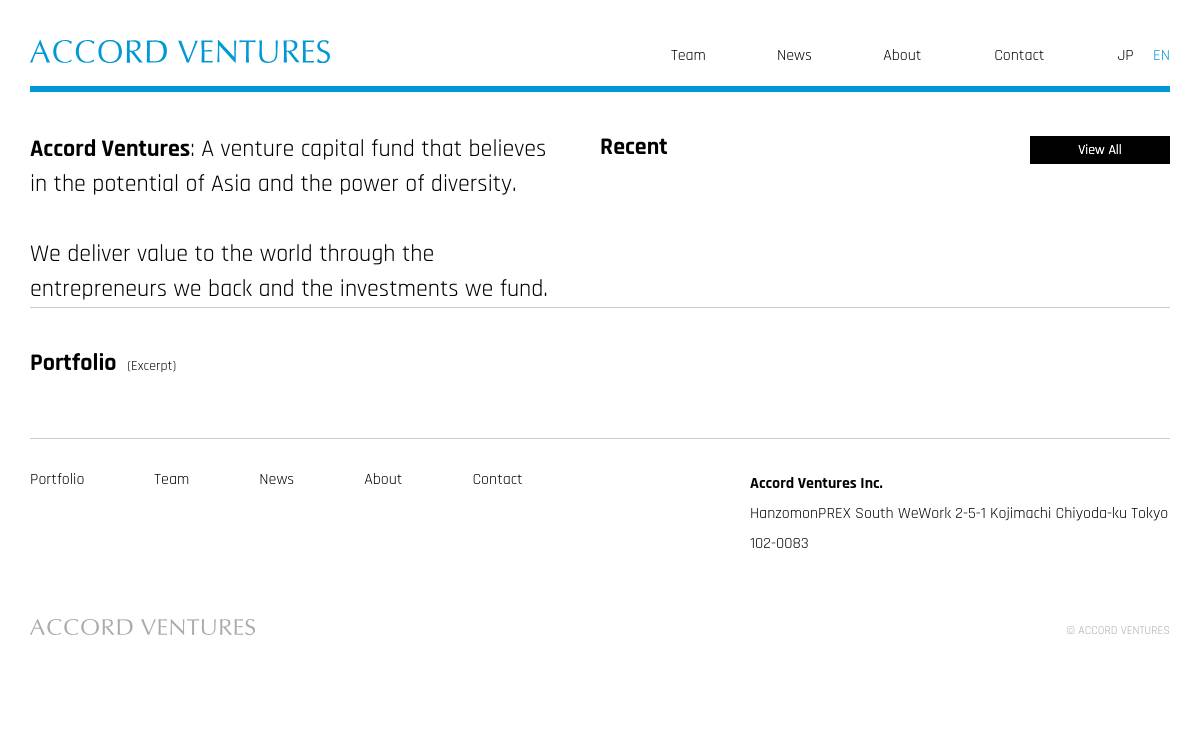 Accord Ventures website preview