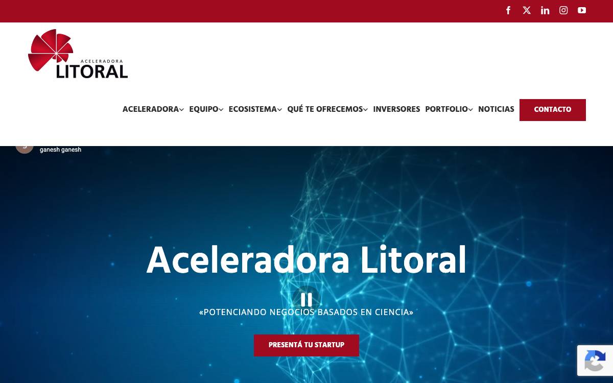 Aceleradora Litoral website preview