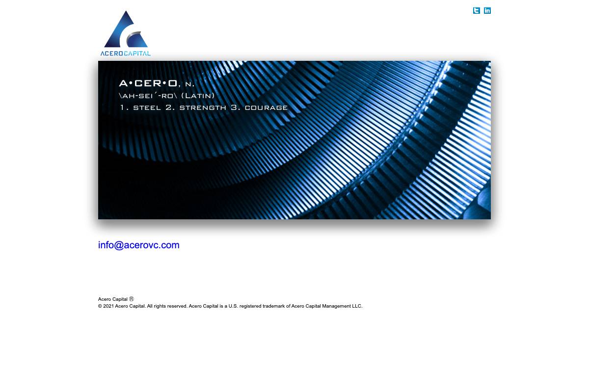 Acero Capital website preview