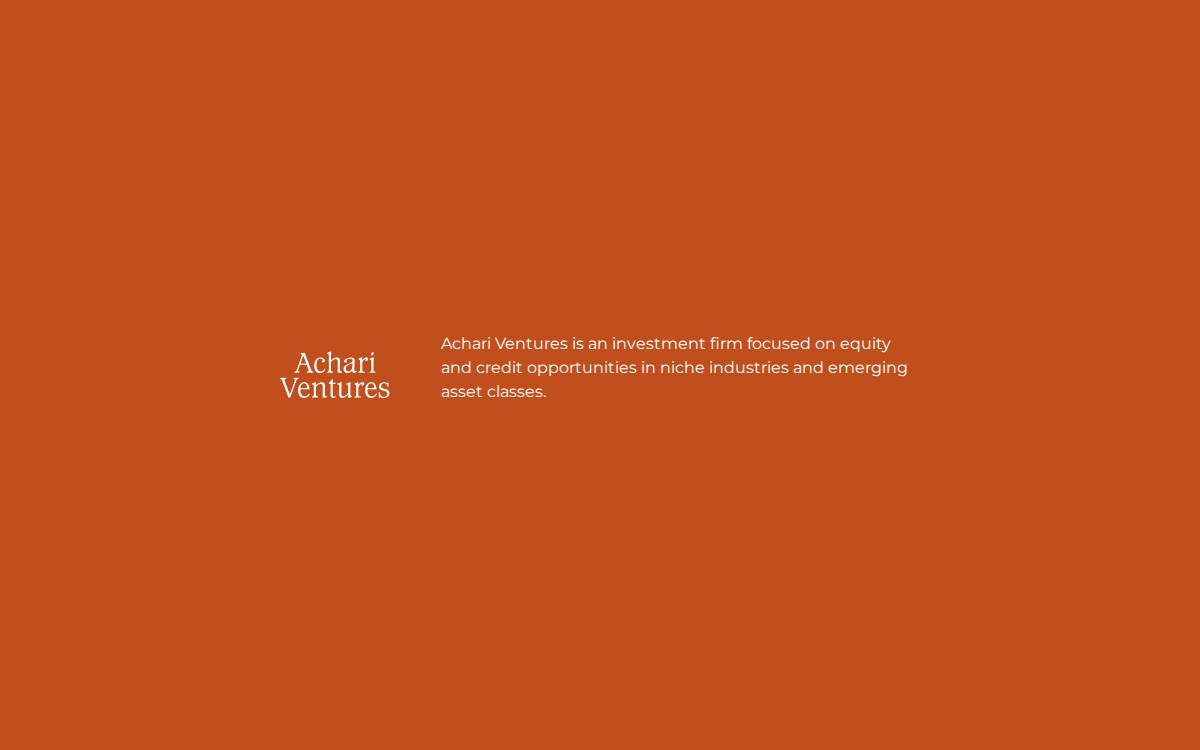 Achari Ventures website preview